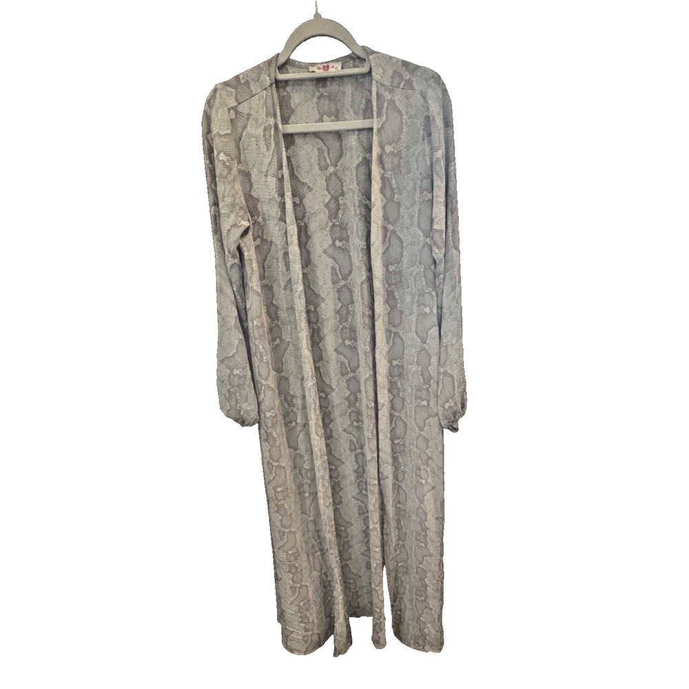 Buddy Love Stoney Charmer Duster Snake Print Long Kimono Size S/M
